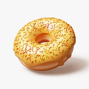 Yellow Donut with Sprinkles model