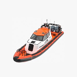 3D Waverider 1060 GRP Cabin Gemini Marin Orange Rigged for Maya