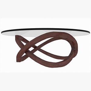 minimalist wooden infinite line 3D model