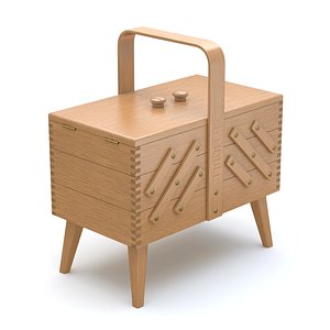 3D sewing box rigged model