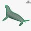 Lion de mer Low Poly