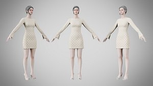 Dress 51 Citrine White model