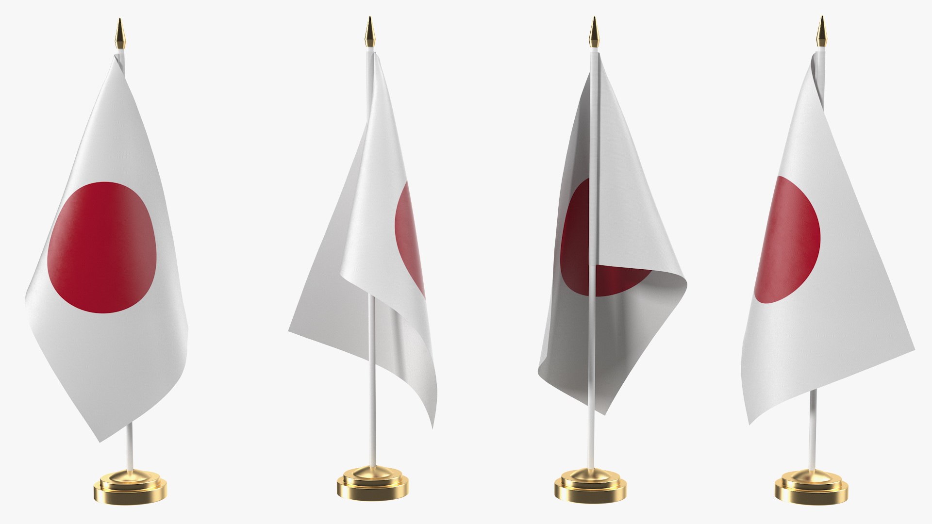 Table Flag Japan 3D model preview