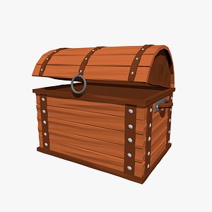 Cartoon Chest Low Poly