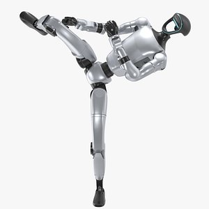 Robot Humanoid High Kick Pose  3D model