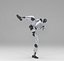Robot Humanoid High Kick Pose FF