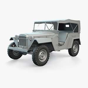 3D model GAZ-67B Soviet Military Jeep High-Poly