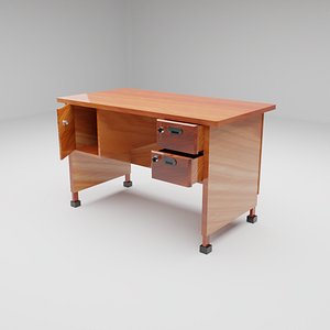 Low Poly teachers desk 3D 3D model