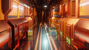 Sci-Fi Environment Game ready Low-poly