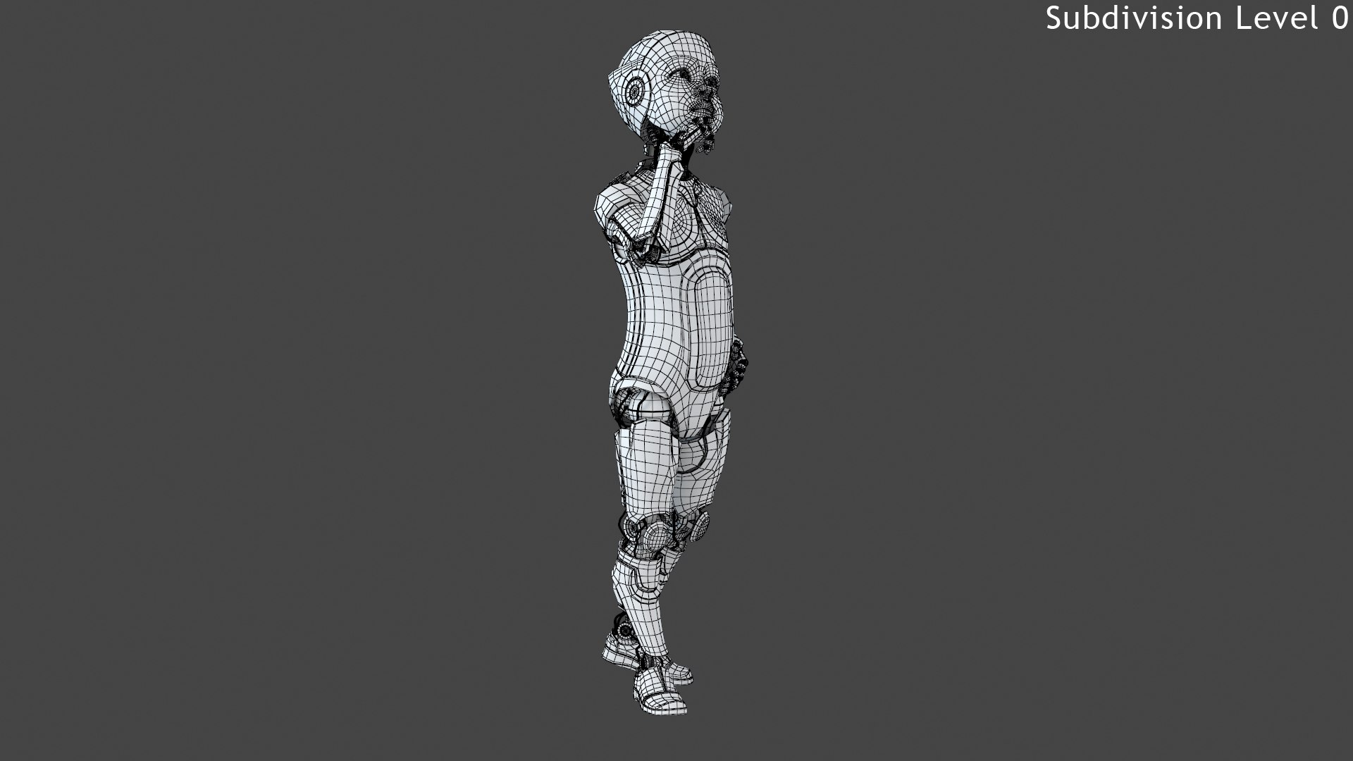 Children Cyborg Robot Rig 3D - TurboSquid 2059628