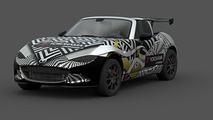 Mazda MX-5 Miata 3D Model Realistic  Game Ready Roadster