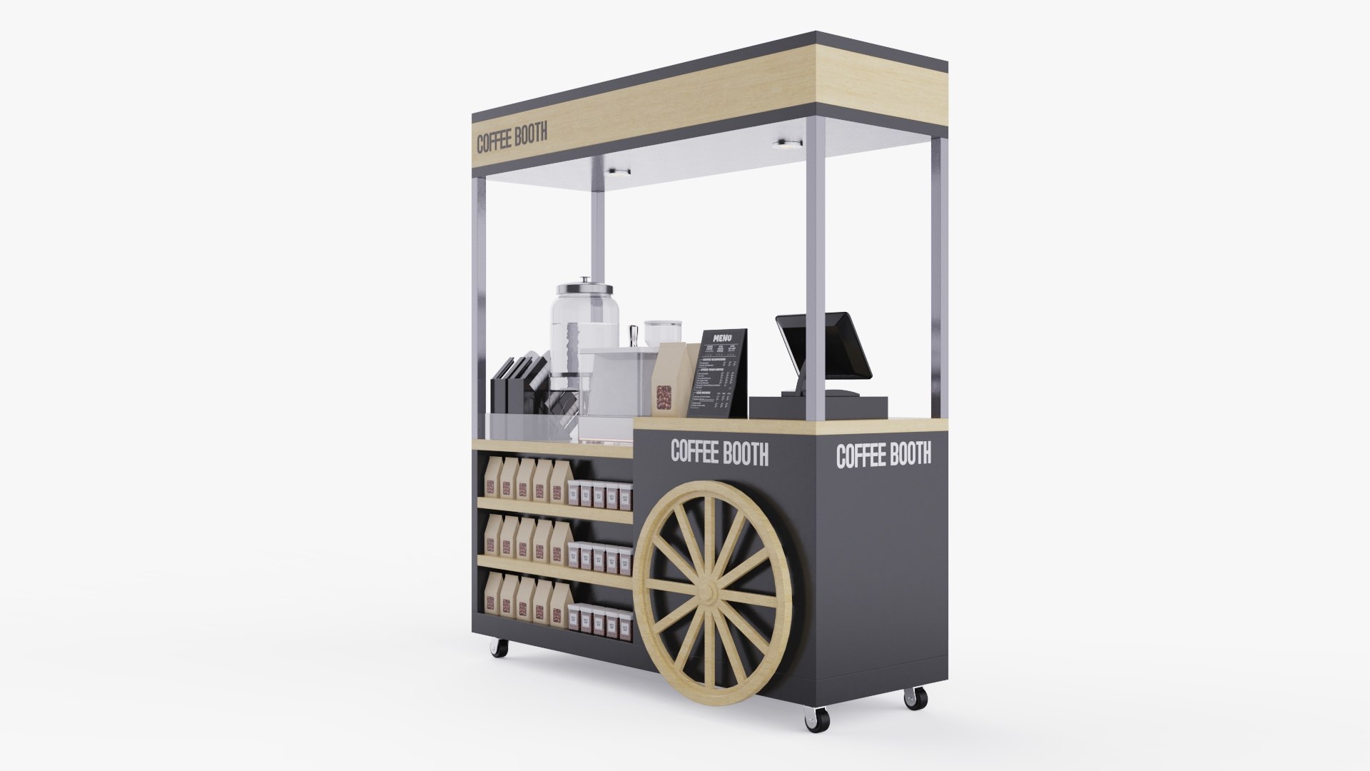 Coffee Booth 2 Model - TurboSquid 2355282