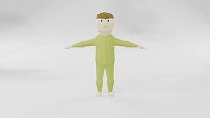 3D model Boy in pajama