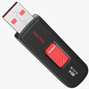 Detailed Flash Drive USB 3D