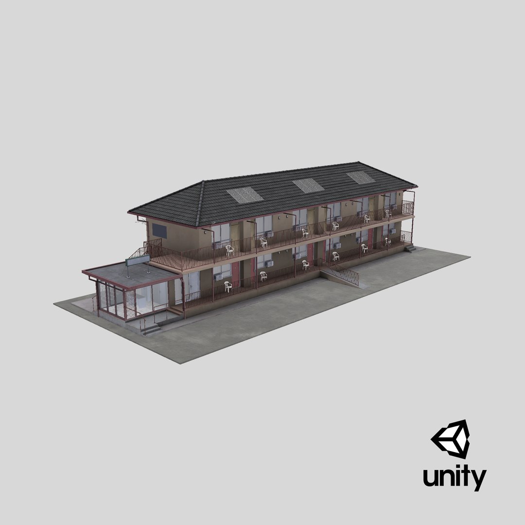 Two Story Motel 3D model https://p.turbosquid.com/ts-thumb/SL/AIM05W/Ux/stemcell_unity_render/png/1731598449/1920x1080/fit_q87/204cdb027b94921d83d69b61baa50aeb30846781/stemcell_unity_render.jpg