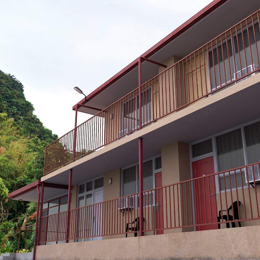 Two Story Motel 3D model preview