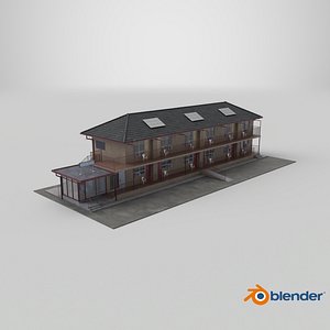 Two Story Motel 3D model