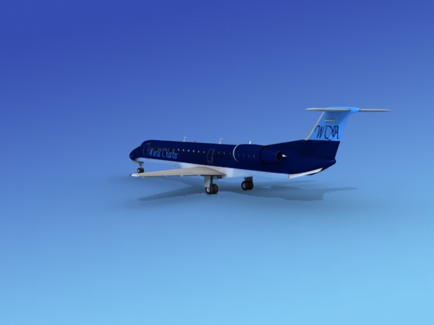 embraer erj charter world 3d max