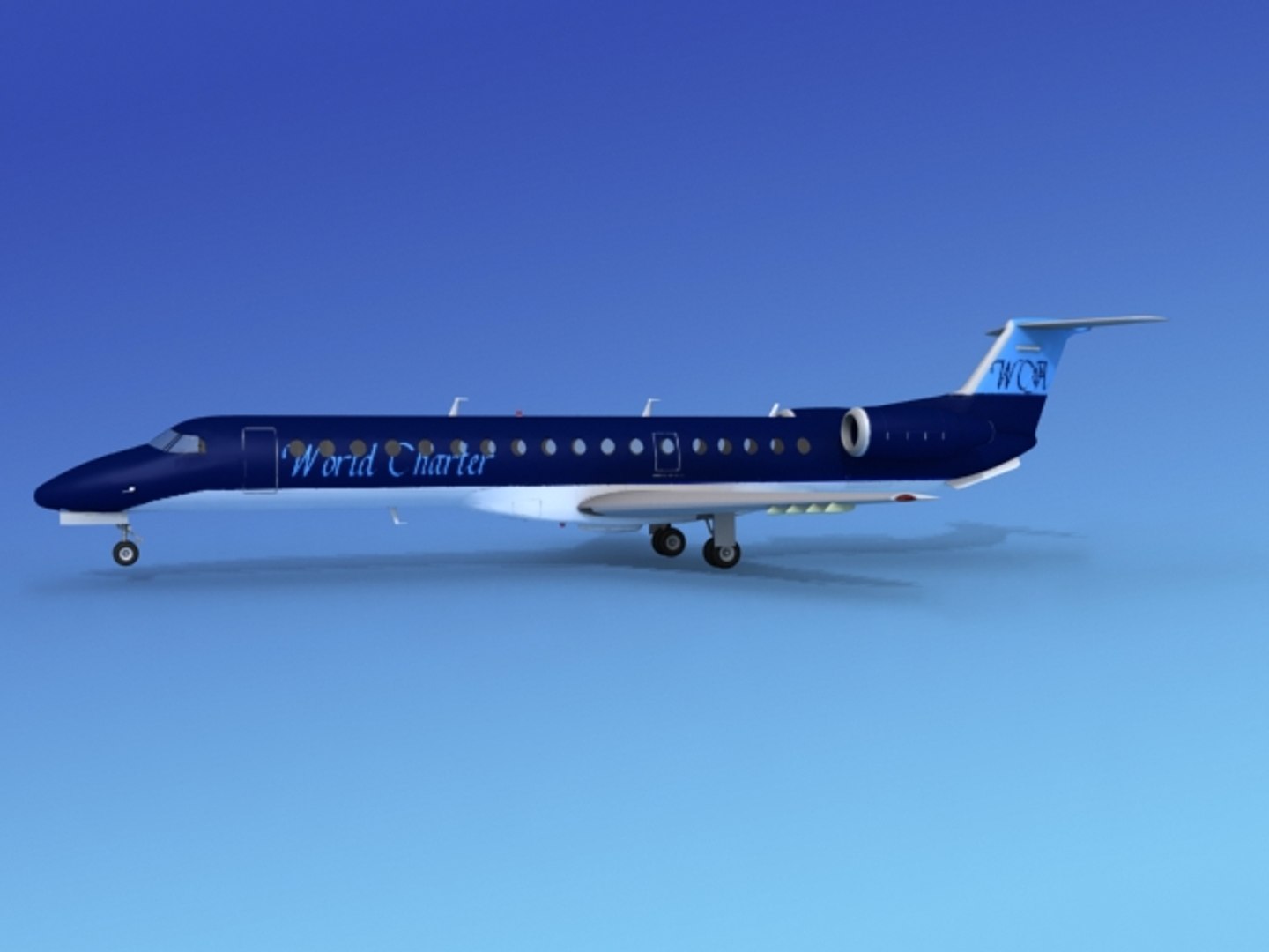 embraer erj charter world 3d max