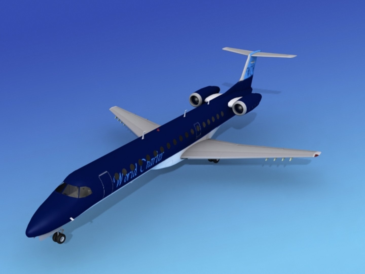 embraer erj charter world 3d max