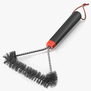 3D Triangle Grill Cleaning Brush Stainless Steel model