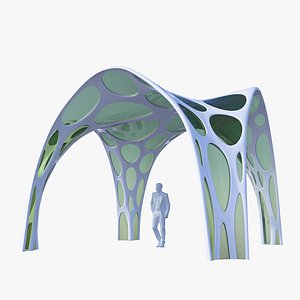 Parametric pergola stand 3D model