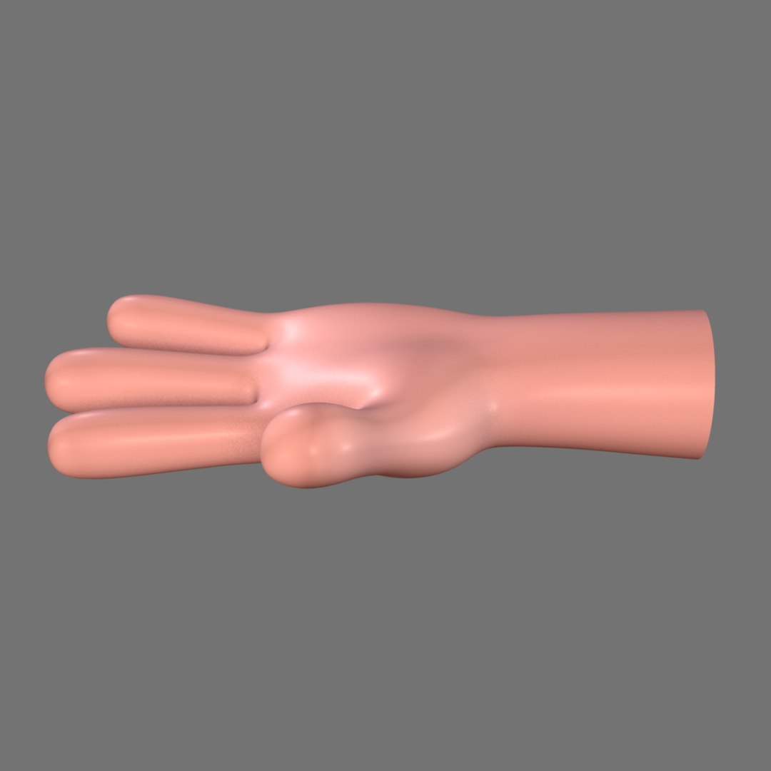 C4d Cartoon Hand No:5