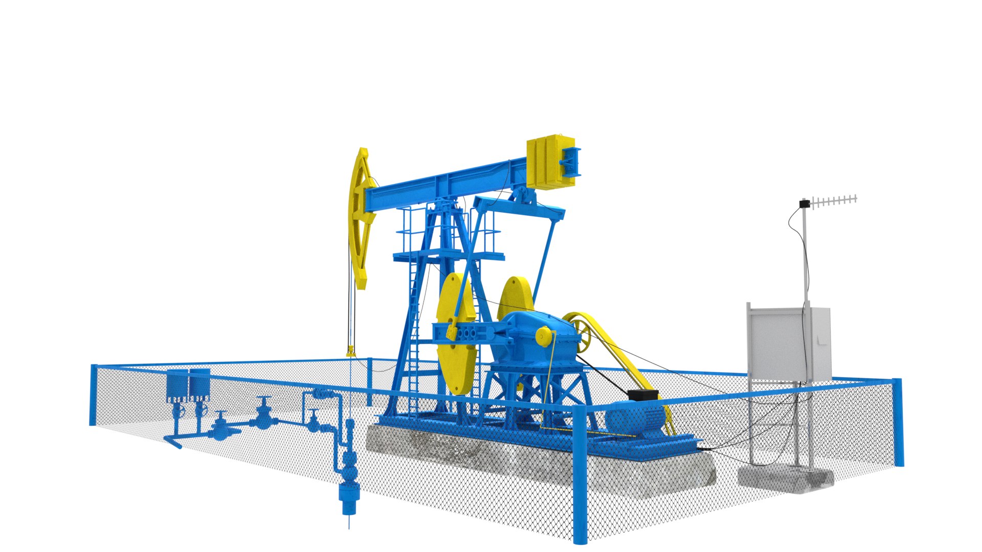 3D Very Detailed Oil Pump Jack - TurboSquid 2054683