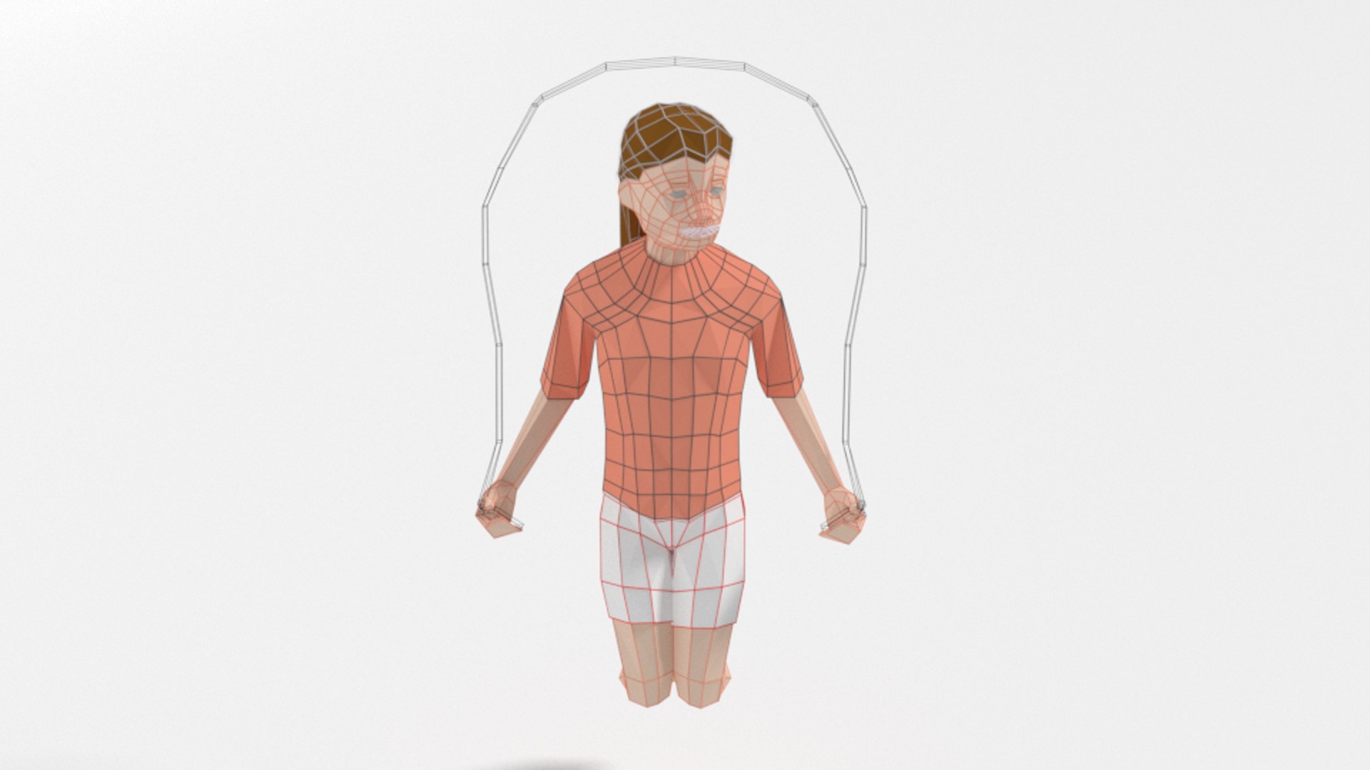 3D Girl Playing Rope Model - TurboSquid 1431341