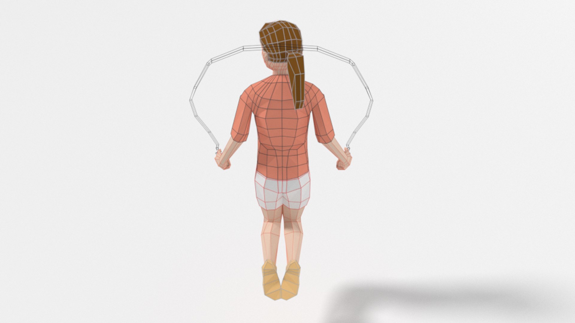 3D Girl Playing Rope Model - TurboSquid 1431341