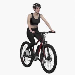 3D model Female Bicycle Rider