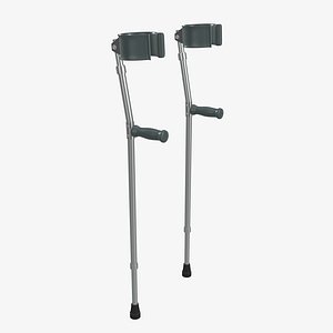 crutches forearm lightweight 3D model