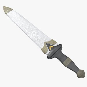 3D dagger knife weapon model