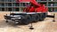 Guindaste móvel com laje de concreto equipada