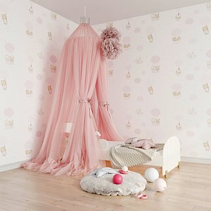 Kids bed with decor