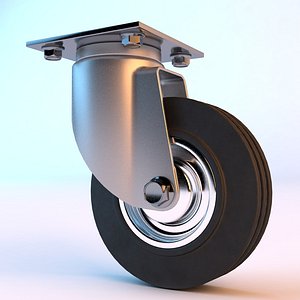 3D wheel cart shopping model