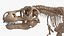 Scheletro di T-Rex predisposto per set di animazione Blender