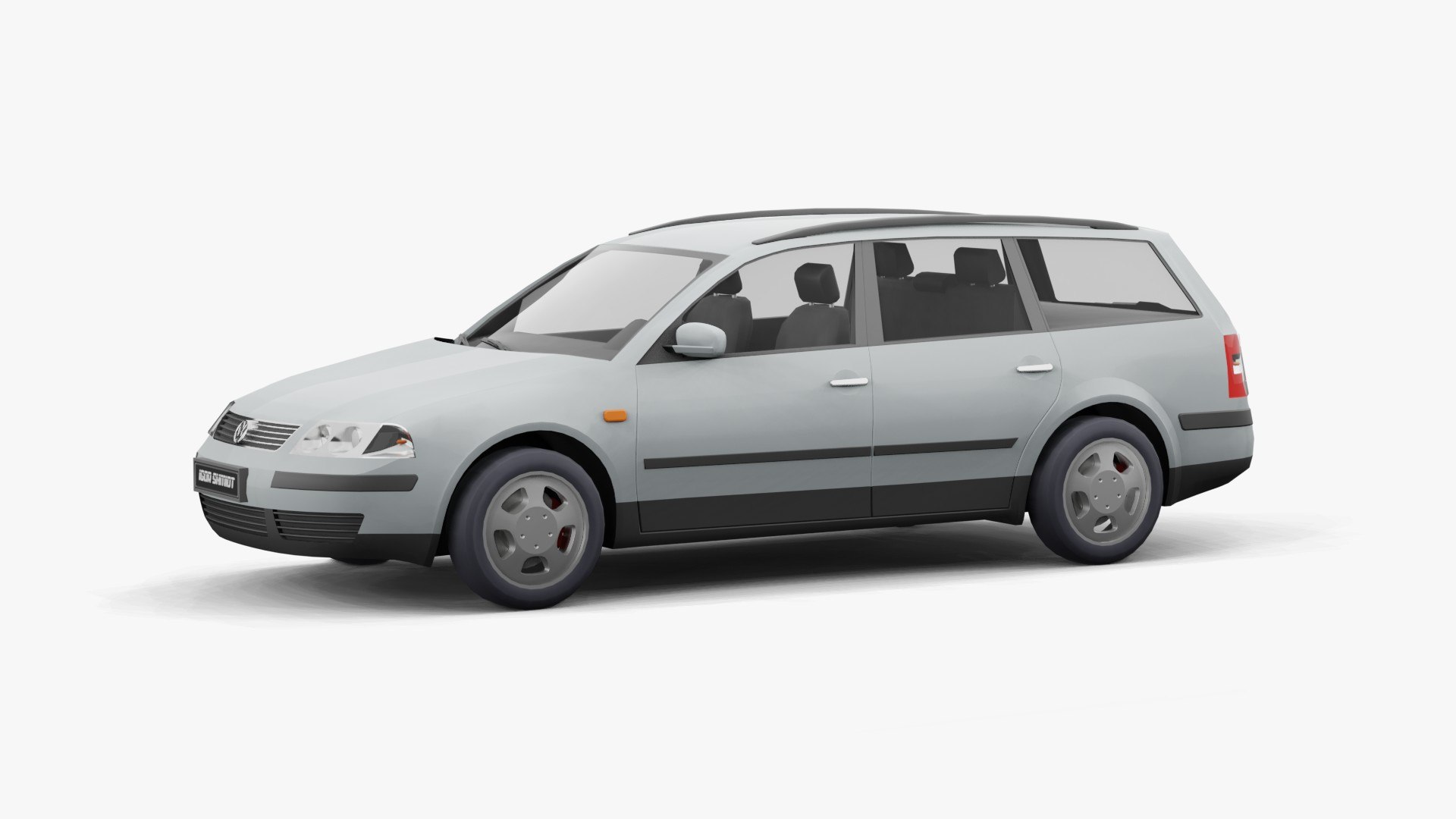 Volkswagen Passat 2001 station wagon lowpoly 3D TurboSquid 1992152