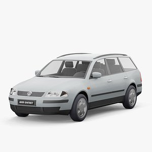Volkswagen Passat 2001 station wagon lowpoly