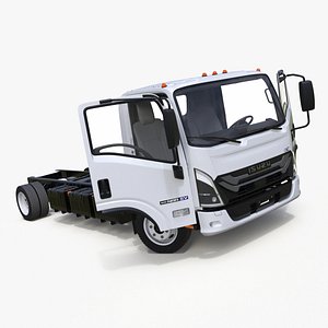 Isuzu Truck NRR EV 176 Inch 2025 No Body Rigged for Cinema 4D