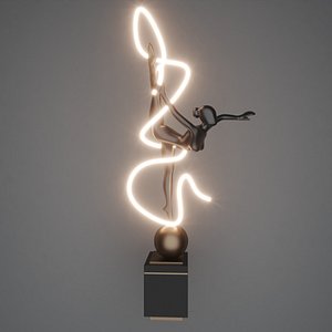 Ballet Figure Light 3D model