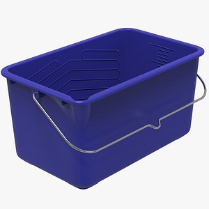 3D Square Plastic Paint Bucket