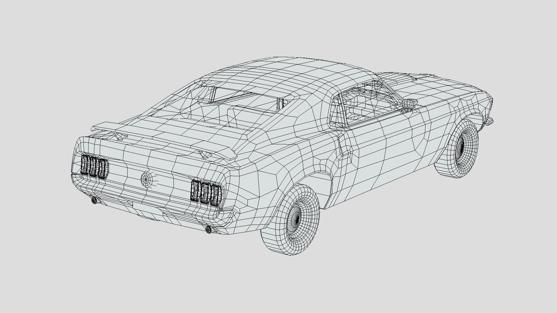 Low Poly Car - Ford Mustang Mach 1 351 1969 3D model - TurboSquid 2087213