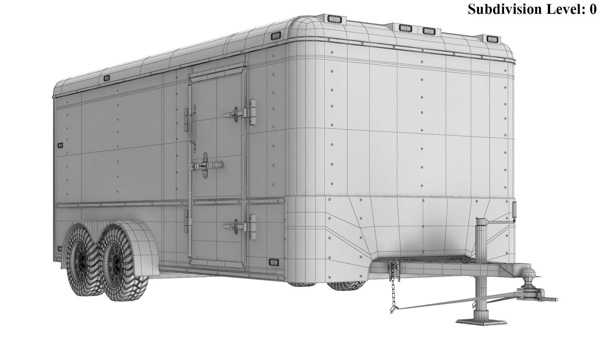 Detailed Cargo Trailer Model - TurboSquid 2087751