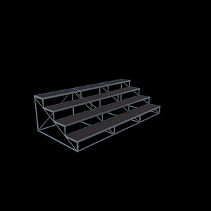 3D concrete bleacher 3D model