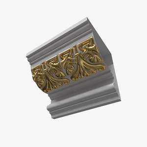 3D 3D Patterned Cornice Gypsum Plaster DK8