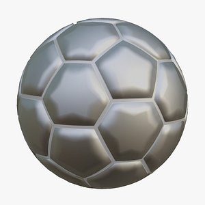 3D model Silver Soccer Ball