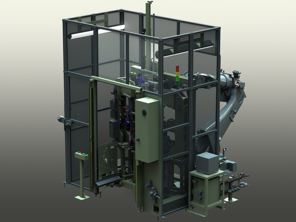 modelo 3d Máquina de soldadura por puntos del subconjunto de travesaño ...