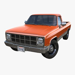 3D model pickup pbr