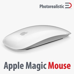 3d model of apple magic mouse modeled